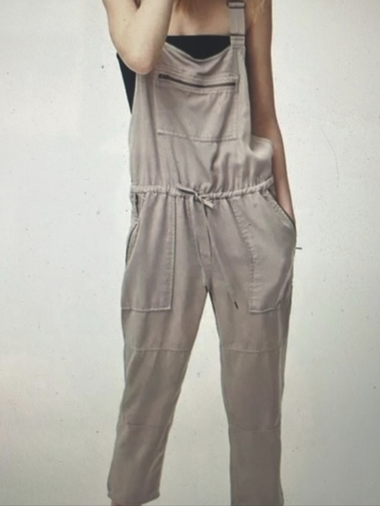 Wilfred Pants - Wilfred (Aritzia) Women's Grey Relaxed Capri-length Utility Overalls (Size XS)